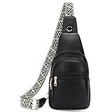 GOIACII Small Sling Bag for Women Vegan Leather Fanny Pack Chest Crossbody Bags Purse with Adjustable Strap