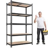 REIBII 2400LBS Garage Shelving,36" Wx16" Dx72" H Shelves for Basement