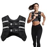 Ragebby Weighted Vest, 12lbs Vest for Men Women with Reflective Stripe, Body Weight Vests Adjustable for Workout, Strength Training, Running, Fitness, Muscle Building, Weight Loss