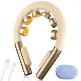 AiRunTech Neck Massager with Heat, Portable Electric Shiatsu Massager with Heat, Lightweight & Contours to Neck for All Groups