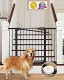 Cumbor 30-46" Baby Gate for Stairs, Auto Close Dog Gate for the House Black