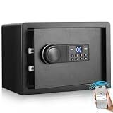 XDeer Biometric Safe Box, 0.78 Cuft Small Safe with 4 Unlocking Ways