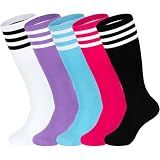 HONGTEYA Kids Soccer Socks Knee High Youth Uniform Socks Boys Girls Baseball Football Athletic