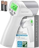 Medical Grade FSA-HSA Eligible Heavy Duty Touchless Infrared Forehead Thermometer, for Adults & Baby Digital Thermometer Gun, 1s Instant Results