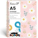 Koogel 50 Sheets Reusable Sticker Book for Kids and Adults, A5