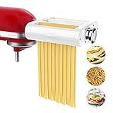 Antree Pasta Maker Attachment 3 in 1 Set for KitchenAid Stand Mixers Included Pasta Sheet Roller, Spaghetti Cutter, Fettuccine Cutter Maker Accessories and Cleaning Brush