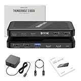Smartlinx Thunderbolt 3 Dock Dual Monitor USB-C - 11 Ports 40Gbps Docking Station, PD 100W, 60W Charging - 8K/4K Displays Compatible with Windows 10/11, Mac OS 10.2 & Above, Dell, HP, Lenovo Laptops