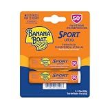 Banana Boat Sport Lip Sunscreen SPF 50, 0.15 oz (2 Pack)