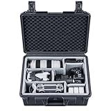 Lykus PVC1 Waterproof Hard Case with Padded Dividers for Cameras, Lenses, Dual DJI Mavic/Air/Mini drones [CASE ONLY]