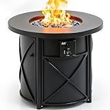 BALI OUTDOORS 50000 BTU Propane Fire Pit for Outdoor, 30 in Fire Pit Table Outdoor, Round Firepits for Outside Backyard, Patio