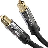 KabelDirekt TOSLINK – Optical Audio Cable – 35ft – Fiber Optic Cord, S/PDIF Digital Audio Optical Cable for Soundbar, Stereo Systems, Home Cinema, Xbox One/PS4 – Designed in Germany