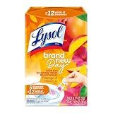 Lysol Click Gel Toilet Bowl Cleaner, Gel Stamp, Mango, 6 Count