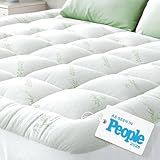 Niagara Ultra Soft Queen RV Size Mattress Topper - Viscose Made from Bamboo Pillow Top Mattress Pad for Back Pain Relief - Naturally Cooling for Hot Sleepers, fits 6-18" Mattress, 600GSM, Green