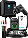 EVIQO Level 2 EV Charger J1772 48A - Hardwired 240V Wall Charging Station