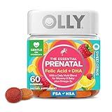 OLLY Prenatal Multivitamin Gummy, Supports Healthy Growth and Brain Development, Folic Acid, Vitamin D, Omega 3 DHA, Chewable Supplement, Citrus Berry Flavor, 30 Day Supply - 60 Count