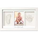 KeaBabies Baby Hand and Footprint Kit, Clay Keepsake Frame (Alpine White)