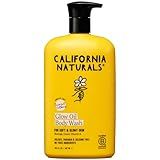 California Naturals Glow Oil Body Wash for Dry & Dull Skin, Moisturizing & Hydrating, Natural, with Sea Buckthorn & Vitamin B, Vegan & Cruelty-Free, Tangerine Scented 16.5oz