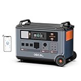 OSCAL 6000W Solar Generator, 120/240V Split Phase Voltage Portable Power Station PowerMax 6000,6000W AC Outlets (9000W Peak), 3600Wh LFP Battery, Expandable to 57.6kWh,1.96H Fast Charging
