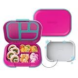 Bentgo Chill Kids Leak-Proof Lunch Box - 4-Compartment Bento Box with Built-In Ice Pack, 3.3 Cup Capacity, PFAS & BPA-Free, Microwave & Dishwasher Safe, Ideal Size for Ages 3 to 7 (Fuchsia/Teal)