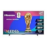 Hisense 43" E6 Cinema Series Hi-QLED 4K UHD Smart Fire TV (43E6QF) - AI Light Sensor, Dolby Vision · Atmos, Voice Remote with Alexa, Motion Rate 120, HDR 10+ Adaptive, Game Mode Plus