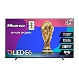 Hisense 43" E6 Cinema Series Hi-QLED 4K UHD Smart Fire TV (43E6QF, 2025 Model) - AI Light Sensor, Dolby Vision · Atmos, Voice Remote with Alexa, Motion Rate 120, HDR 10+ Adaptive, Game Mode Plus