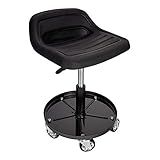 Sunex Tools 8514 300-Pound Capacity Telescoping Tractor Seat with Parts Tray and 3.5-Inch Heavy Duty Casters