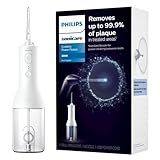 Philips Sonicare Water Flosser Cordless – Rechargeable Power Dental Waterflosser for Teeth, Portable Oral Irrigator with 3 Intensity Settings, 360° Rotating Nozzle – (White)