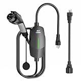 EVDANCE Level 1&2 EV Charger, Electric Vehicle Portable Charger with 25FT Cable, Home EV Charging Station for J1772 Electric Cars, 16Amp 110V-240V, NEMA 6-20 & NEMA 5-15 Plug