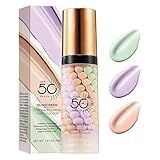 3 In 1 Primer for Face Before Makeup, Sunscreen Isolation Cream Face Tinted Moisturizer, SPF 50,One Step Color Corrector, Makeup Primer Oil Control & Concealer Skin Tone Correcting,Mothers Day Gifts