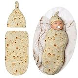 Jarverce Burrito Newborn Swaddle Blanket for Baby, Soft Swaddling Funny Tortilla Costume Clothes