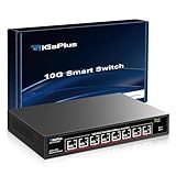 8 Port 10Gb Ethernet Switch Unmanaged, 8X 10Gbe Base-T Ports, GiGaPlus 10G Network Switch for 10Gbps NAS, PC, WiFi7 Router, 10Gbps Adapter/NIC. Desktop/ 19-inch Rack Mount, Plug and Play