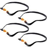 BBTO Banded Earplugs for Shooting Range Band Ear Plugs Lightweight Silicone Earplugs for Hearing Protection, Noise Reduction, Work, Construction, Sleeping, Concerts, Sports Racing(Orange,4 Pcs)