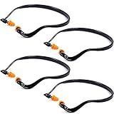 BBTO Banded Earplugs for Shooting Range Band Ear Plugs Lightweight Silicone Earplugs for Hearing Protection, Noise Reduction, Work, Construction, Sleeping, Concerts, Sports Racing(Orange,4 Pcs)