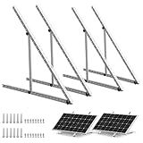 ECO-WORTHY 2 Sets 45inch Solar Panel Mount Brackets Adjustable Tilt Mount Brackets, Suitable for 2-4pcs 100 200 300 400 Watt Solar Panel for Roof, RV, Boat, and Off-Grid
