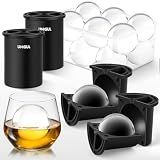 Clear Ice Ball Maker, 2.5" Stainless Large Round Ice Mold, Whiskey Ice Cube