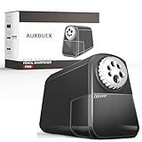 Aurbuex Heavy Duty Electric Pencil Sharpener – 6-Hole for 6-12mm Pencils, Auto Start/Stop, Fast 4s Sharpening, Zinc Alloy Blade, 10,000+ Sharpenings – Ideal for Classroom, Office & Art Use