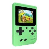 Retro Handheld Games Console, Built-in 400 Video Games,Portable Video Gaming Player with 3.0 Inch IPS Screen and Rechargeable Battery (Green)