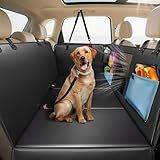 MellowMates Dog Car Seat Cover for Back Seat 53", Upgraded PU Leather Back Seat Extender with Hard Bottom Holds 400LBS, Waterproof Anti-Scratch, Backseat Cover for Dogs in Car, SUV & Small Truck