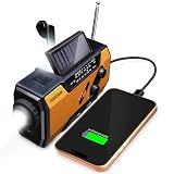 FosPower NOAA Emergency Weather Radio A1 7400mWh Solar Hand Crank (Orange)