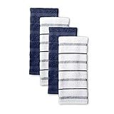 KitchenAid Albany Kitchen Towel 4-Pack Set, Blue Willow/White, 16"x26"