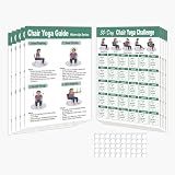 Chair Yoga Posters for Seniors & Beginners, 5 Guides & 5 30-Day Challenges