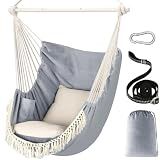 Chihee Hammock Chair Max 500 Lbs 2 Cushions Spreader Bar Strap Carabiner