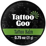 Tattoo Goo Tattoo Aftercare Balm, 0.75 oz (Travel Size), Natural Olive Oil & Beeswax, Supports Vibrant Color, Hydrates Fresh Ink, Moisturizing & Lightweight, No Petroleum, Mild Scent