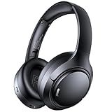 Hybrid Active Noise Cancelling Bluetooth 6.0 Headphones 120H Playtime 6 ENC Clear Call Mic, Over Ear Headphones Wireless with Hi-Res Audio Comfort Earcup Low Latency ANC Headphone for Travel Workout