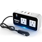YSOLX 200W Car Power Inverter, DC 12V to 110V AC Inverter, Car Charɡer Adapter with 20W USB-C/USB-QC(18W)/4.8A Dual USB/Dual AC Outlet, Car Pluɡ Adapter Outlet for Laptop/Road Trip