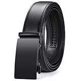 VATAN Men's Belt Leather Ratchet Belt for Men Dress Casual Every Day