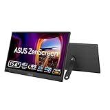 ASUS ZenScreen 15.6” Portable Monitor for Laptop (MB169CK) - Dual USB-C, Mini-HDMI, Plug & Play External Screen for Travel Dual Setup, Full HD, IPS, Anti-Glare Surface, 360° Kickstand, 3yr Warranty