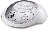 Homedics SoundSleep White Noise Sound Machine, Silver, Small Travel Size with 6 Relaxing Nature Sounds, Portable Therapy for Home, Office, Nursery, Auto-Off Timer