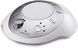 Homedics SoundSleep White Noise Sound Machine, Silver, Small Travel Sound Machine with 6 Relaxing Nature Sounds, Portable Sound Therapy for Home, Office, Nursery, Auto-Off Timer, by Homedics
