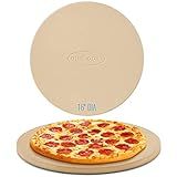 Unicook 16 Inch Round Pizza Stone, Heavy Duty Cordierite Bread Baking Stone for Oven and Grill, Thermal Shock Resistant, Ideal for Baking Crisp Crust Pizza, Bread and More, Includes Scraper